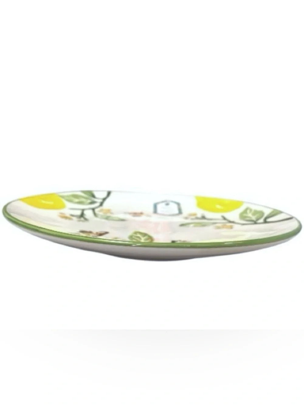 Set of 4 Lemon Bee Dinner Plates 10.5” Hand Painted Ceramic‎ Mediterranean